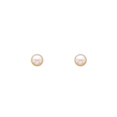 Peach Pearl Stud Earrings