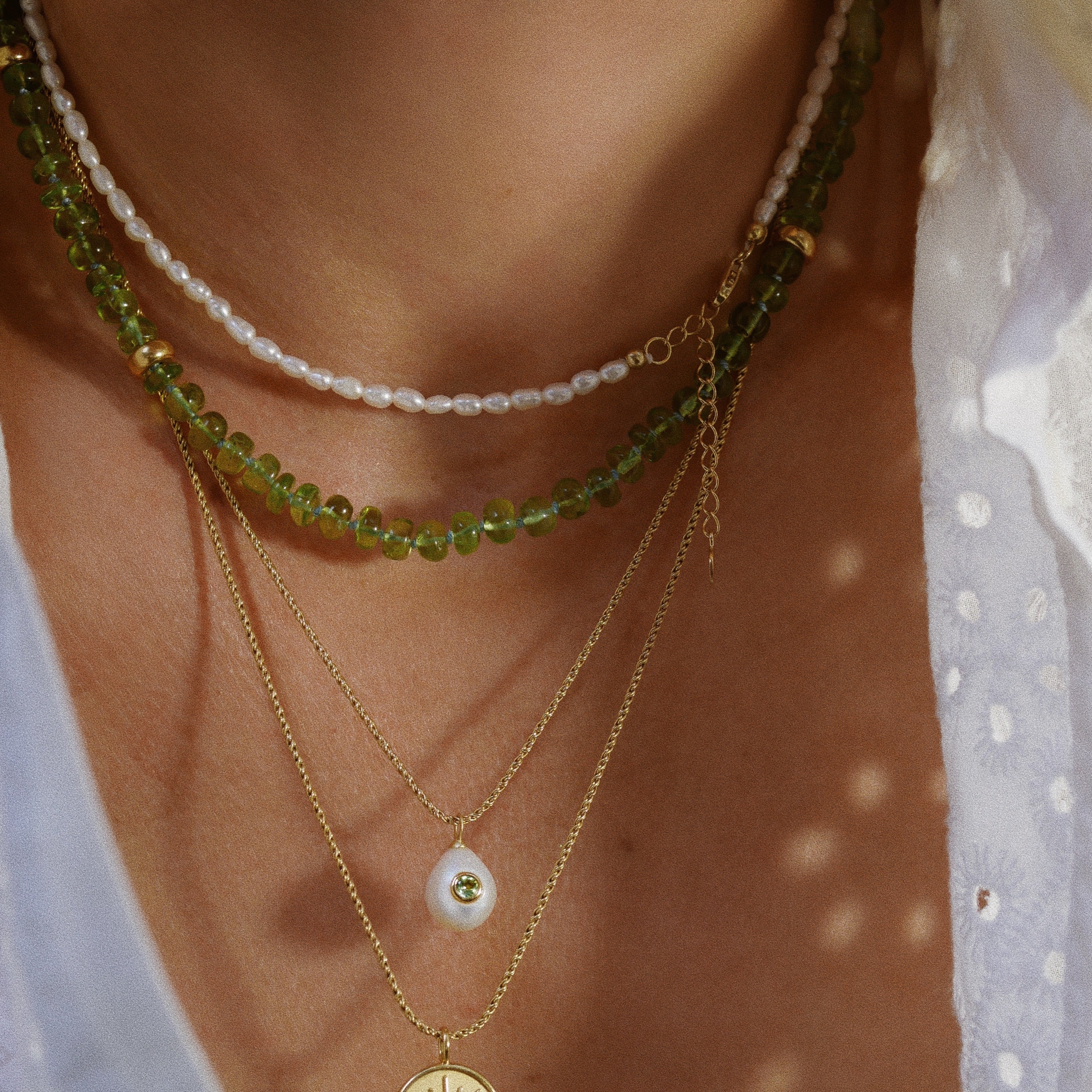Birsenaite layered necklaces