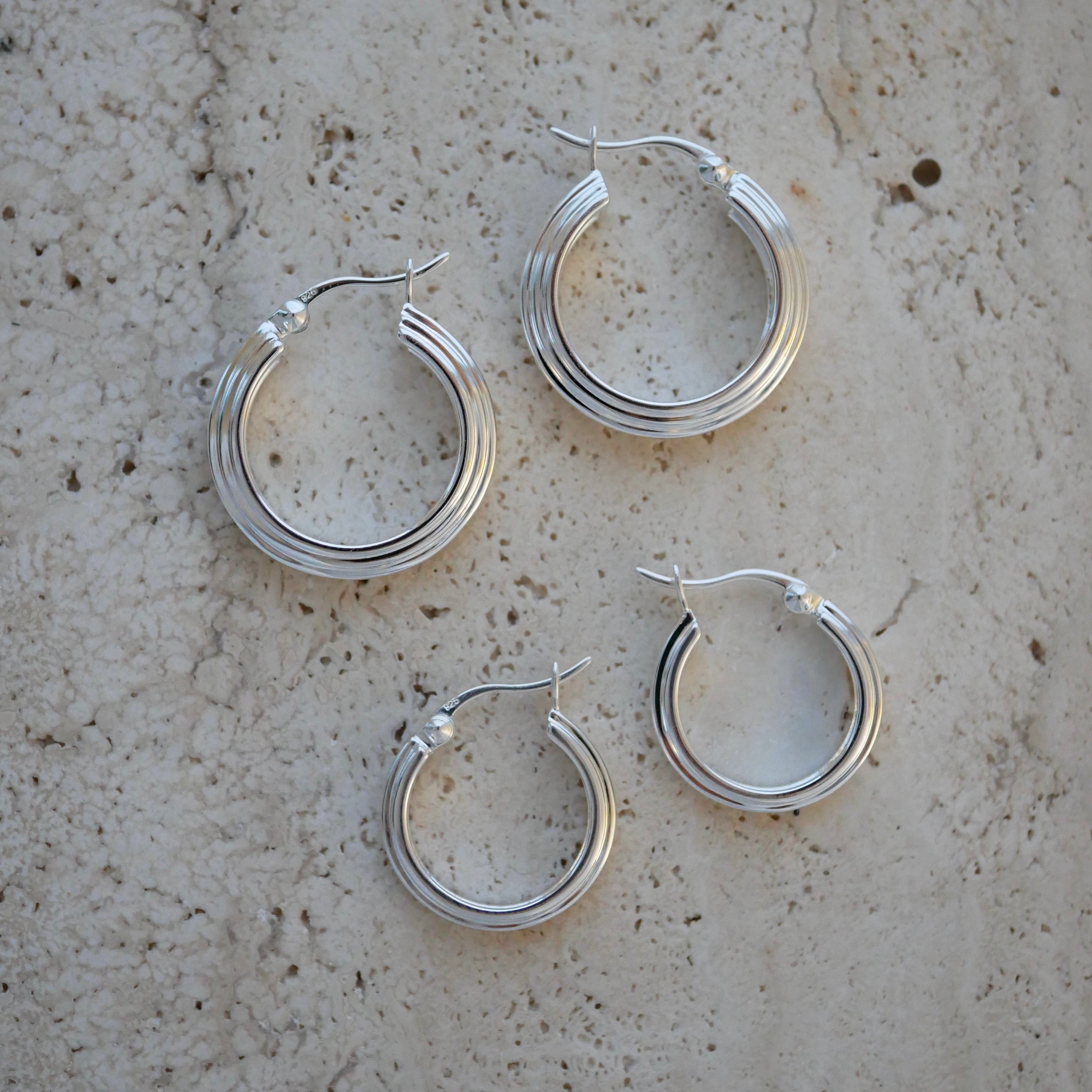 Nostalgia Silver Hoop Earrings