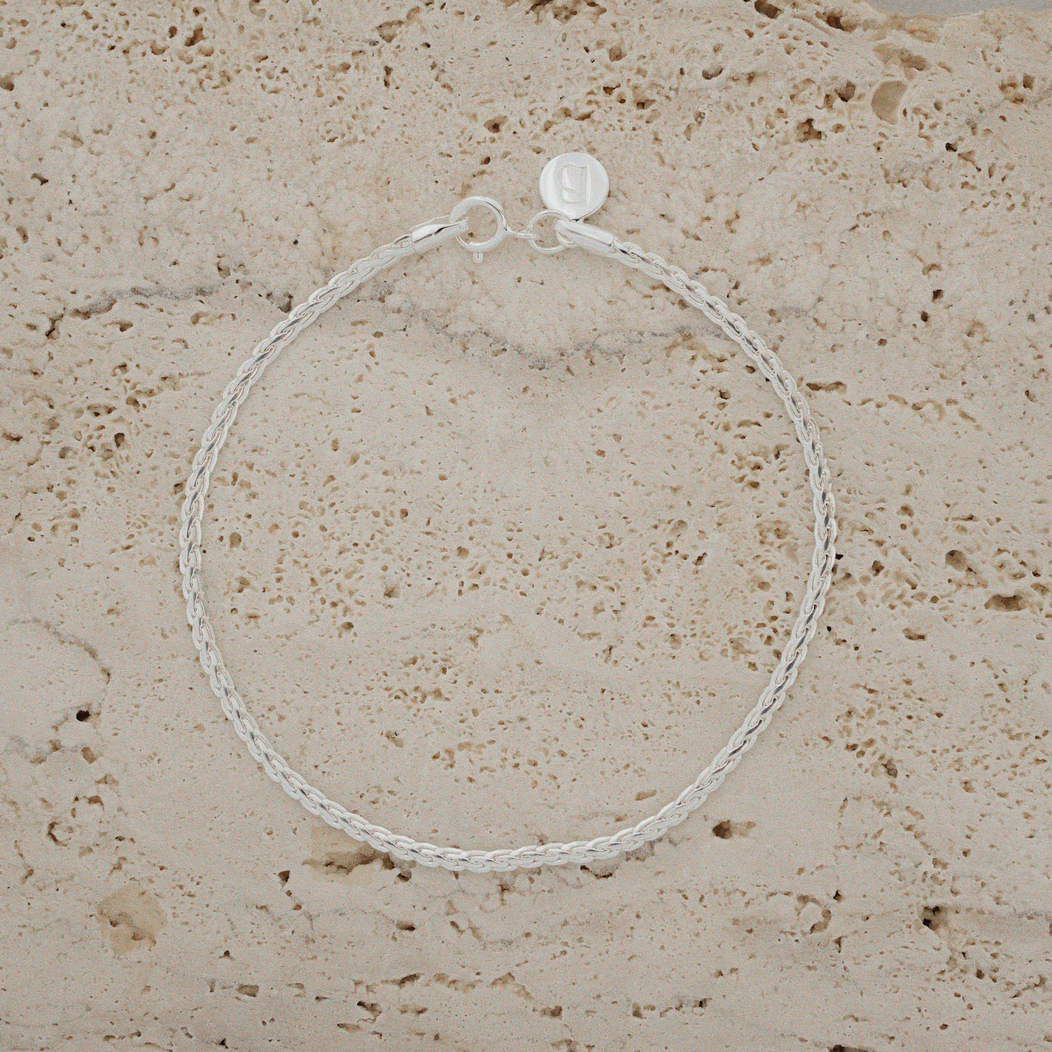 Fiona Silver Chain Bracelet Birsenaite jewellery sidabrinė apyrankė grandinėle