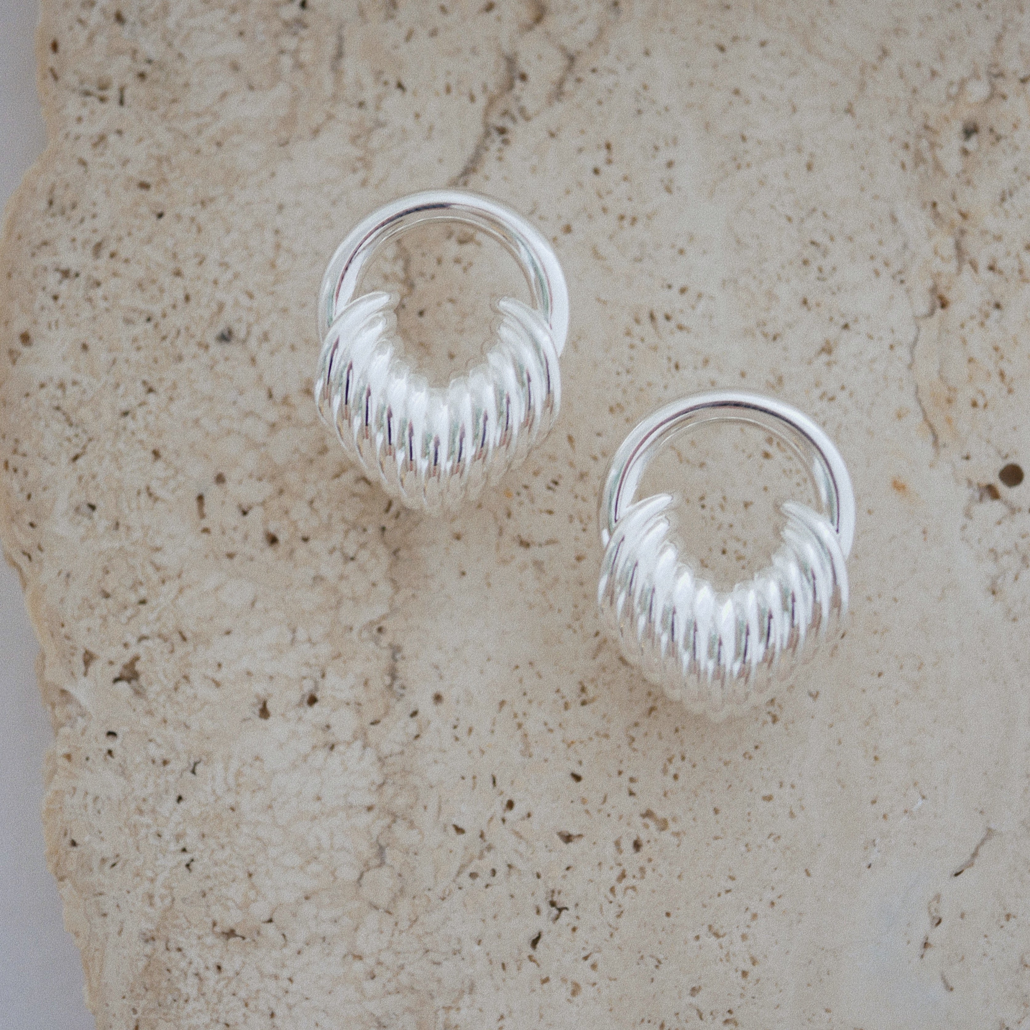 Livia silver chanky earrings 