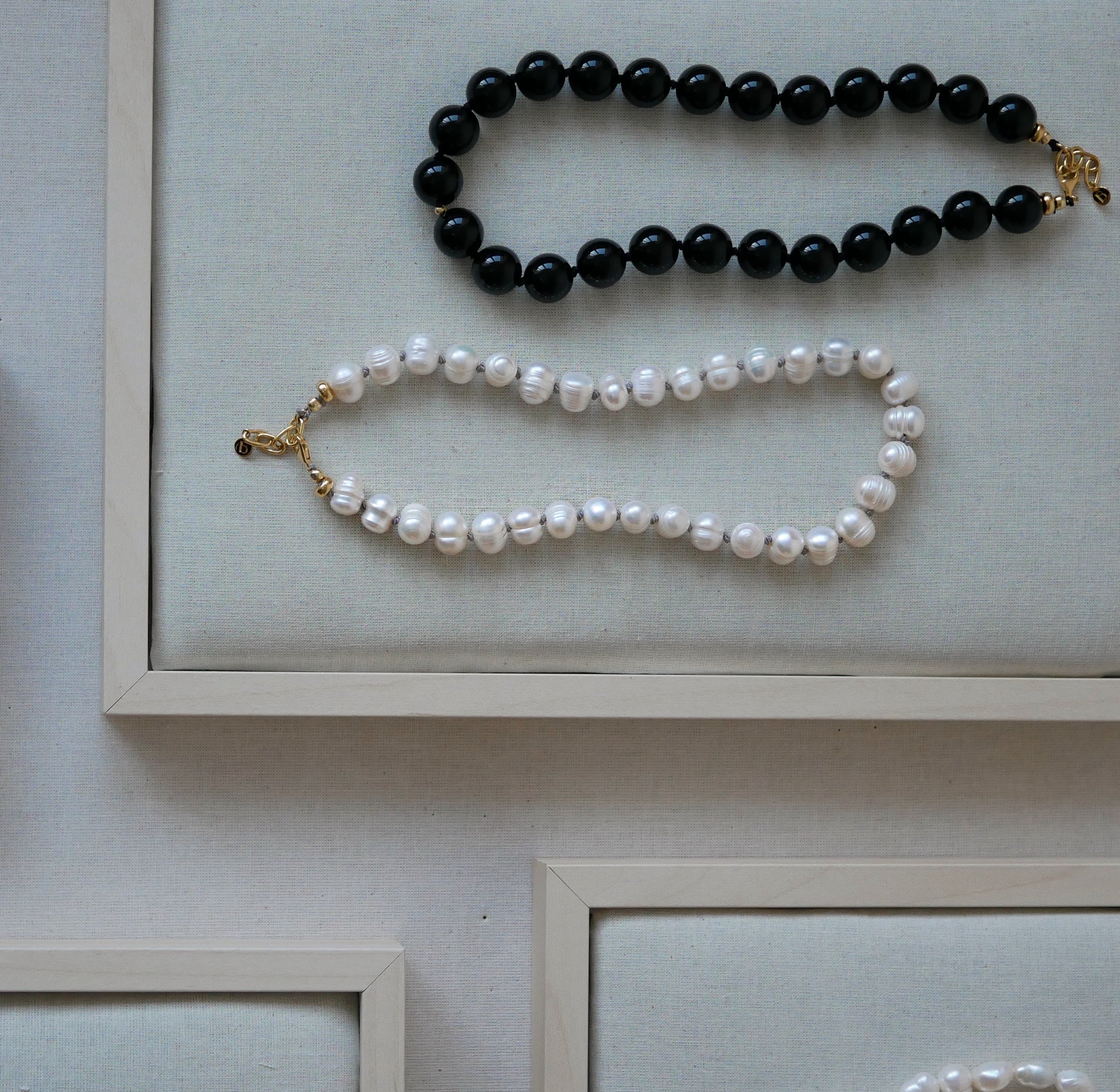 Pearl Collar Necklace flow collection 