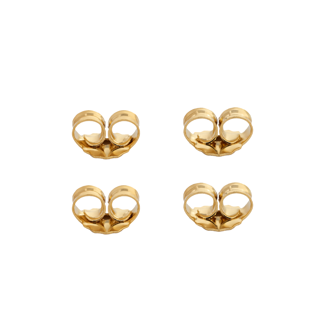 Earring Back set in 18k gold vermeil auskarų užsegimai