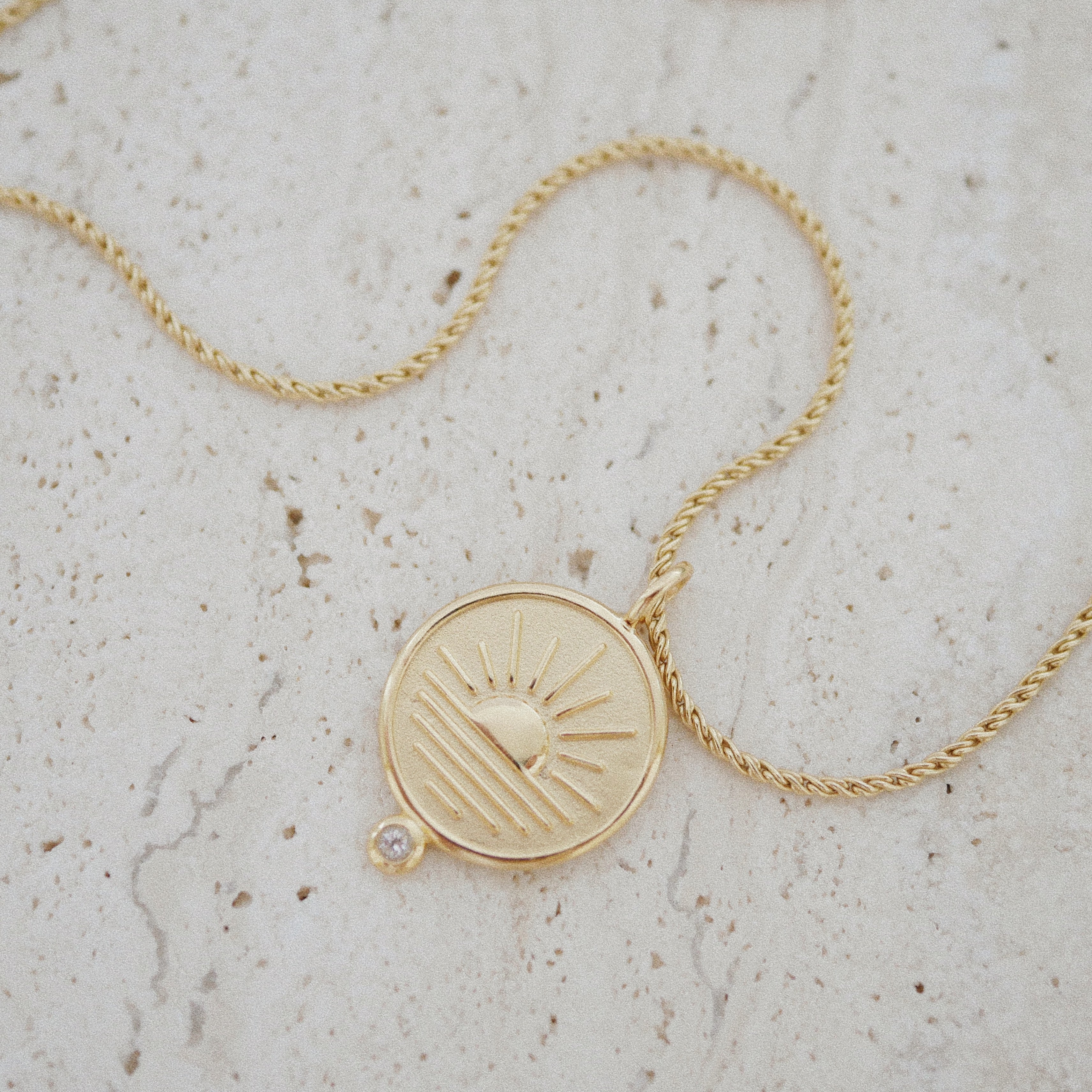 18k Gold Vermeil - Daydream Sunrise Pendant Necklace