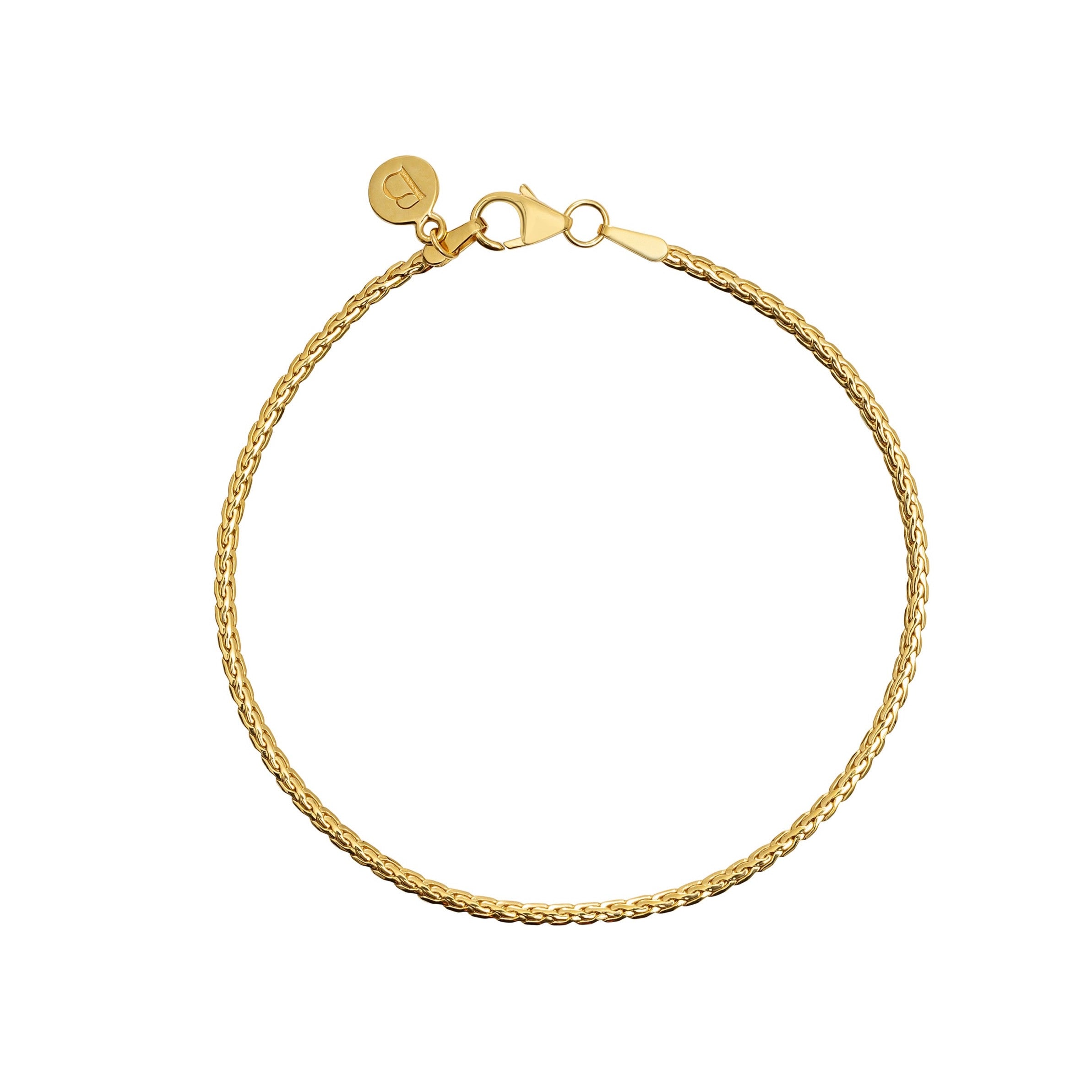 Fiona Chain 18k gold vermeil bracelet , Birsenaite Jewellery Apyrankė Grandinėlė